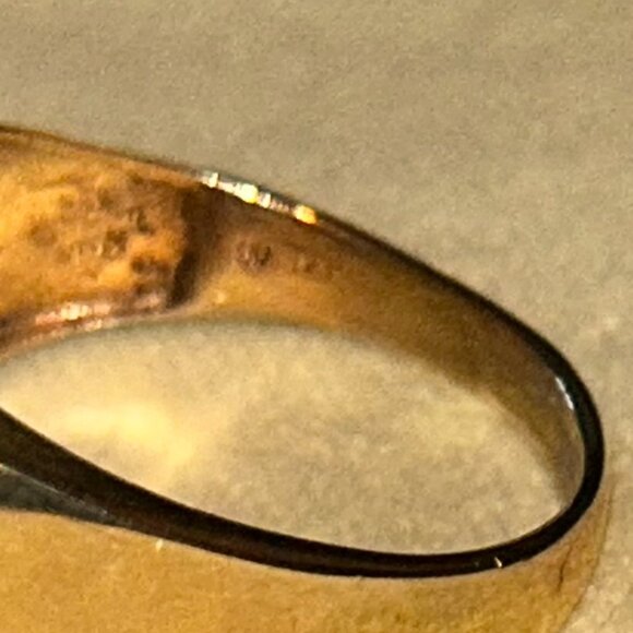 14K Yellow Gold Crucifix Ring with Diamond Accents, Size 13/13.5 - Picture 14 of 16